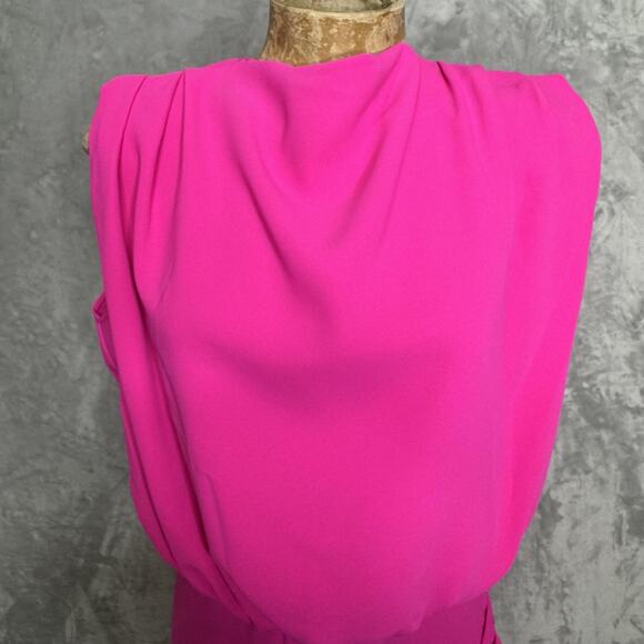 Amanda Uprichard Dress Womens Small Drape Asymmetrical Ruched Cocktail Party - Picture 2 of 7